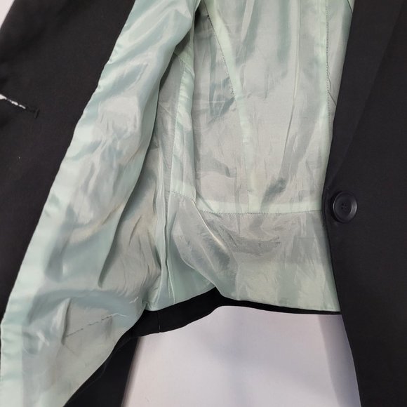 RESERVED Women's Black Business Blazer One Button Size 34 - Picture 5 of 9